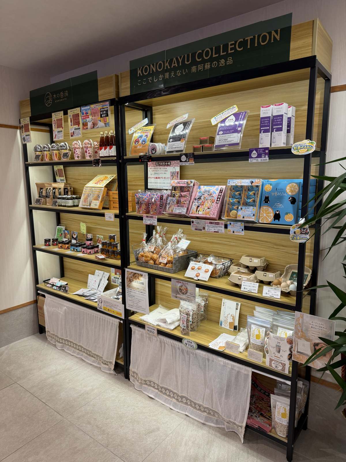 売店 KONOKAYU COLLECTION の棚
